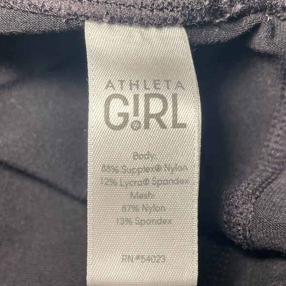 Athlete Girl size XL/14, blk ankle length leggings Lattice detail on lower leg - Picture 2 of 4
